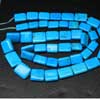 Natural Turquoise Smooth Flat Rectangle Beads Rondelles Sold per 18 inches & Sizes fro 9mm to 12mm Approx. Turquoise is an opaque, blue-to-green mineral that is a hydrous phosphate of copper and aluminium. It is rare and valuable in finer grades and has been prized as a gem and ornamental stone for thousands of years owing to its unique hue. 